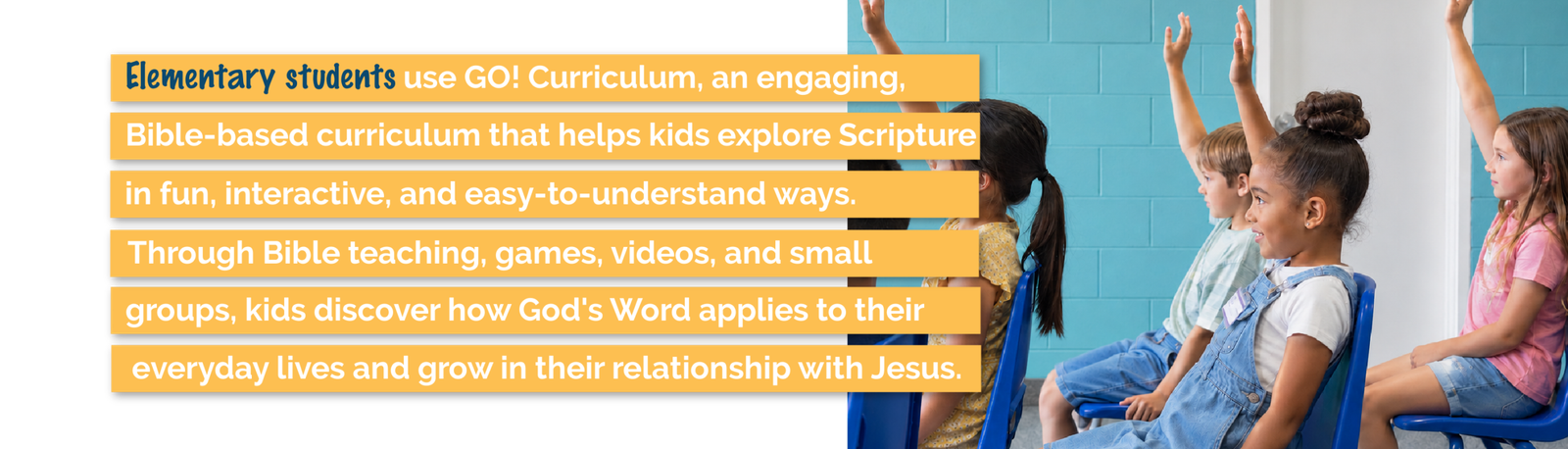 Journey Kids helps elementary students explore God's Word through Bible teaching, games, videos, and small groups that help them grow in their faith.
