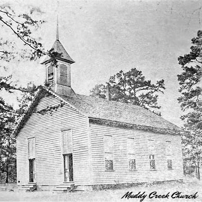 Historic Muddy Creek Church, the original congregation that became Clemmons First Baptist Church, reflecting the church's early history and heritage.